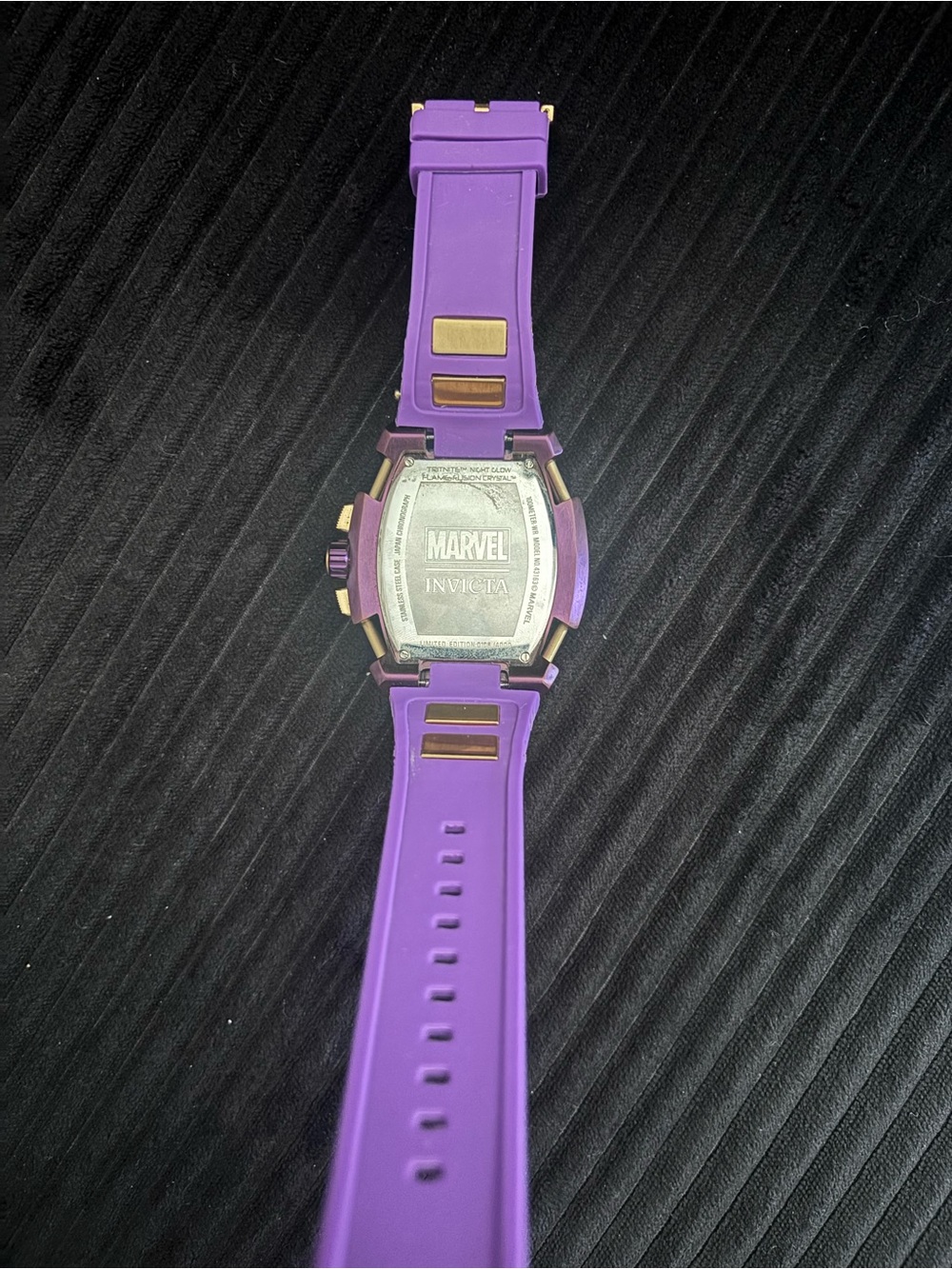 Invicta Marvel Thanos Chronograph Watch 43163 Purple Gold Limited Edition 100M